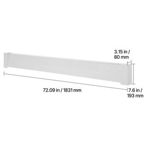 Copertura Anteriore per Unità di Riscaldamento Elettrico in Acciaio Resistente Serie Basic da 6 Piedi - Coperture per Riscaldatori a Battiscopa per Miglioramenti Domestici - Product Image 6