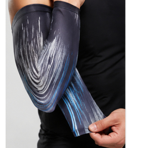 Manchons de compression élastiques unisexes personnalisés avec logo, imprimés tie-dye, écologiques, à séchage rapide, sans coutures, pour sports de plein air - Product Image 5