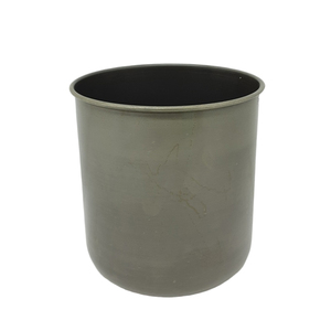 Pot de fleurs en fer méditerranéen avec motif d'olives et de citrons, finition émaillée, pot de plantes d'intérieur, ensemble décoratif en fer, lot de 2, métal - Product Image 2