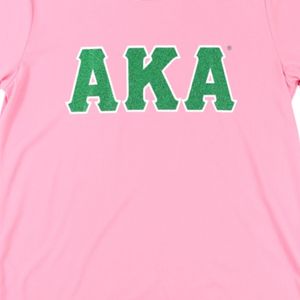 Pink Green Glitter Three Letter Shirt Women Short Sleeve Casual Tee Fashion <b>Top</b> Embroidered Letter Design Trendy Daily Wear - Product Image 2