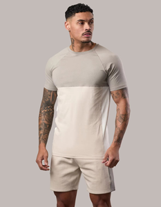 Conjuntos Deportivos de Verano para Hombre, Tejidos Vintage, de Algodón Transpirable, con Logotipo Reflectante, Camiseta de Manga Corta y Pantalones Cortos - Product Image 3