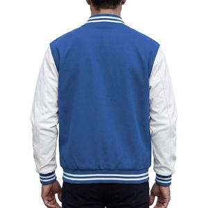 Chaquetas Letterman de alta calidad para hombre en color sólido, precio al por mayor, chaqueta de béisbol varsity de invierno con estampado personalizado para hombre - Product Image 2