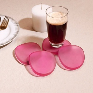Resin Round <b>Coaster</b> Set Modern Non-Slip Eco-Friendly Handmade <b>Drink</b> Mats <b>for</b> Table Decor - Product Image 3