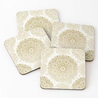 Ensemble de sous-verres en MDF au design classique et luxueux, imprimés à l'émail, motifs rayés/unis, pour usage domestique, 4 pièces, écologiques, prix de gros d'usine