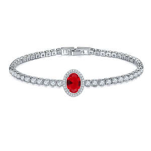 RAMDUT IMPEX Unisex 925 Silver <b>Rose</b> Gold/Silver Plated Tennis Bracelet Brilliant Cut Moissanite Channel Setting Trendy Wedding - Product Image 3