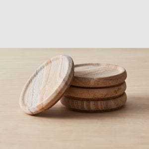 Durable Handmade Classic Round Wooden Coasters for Coffee Tea & Mug <b>Drinks</b>-Kitchen Use by H a CRAFT - Product Image 6