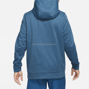 Sudadera con Capucha Azul para Hombre Kalan Personalizada, Cierre de Cremallera, Manga Larga, Color Sólido, Tejido French Terry, Ropa de Invierno - Product Image 2