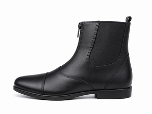 Bottes d'équitation Jodhpur en cuir noir de qualité supérieure avec fermeture éclair sur le devant, conçues pour un confort optimal pour une utilisation équestre quotidienne, au prix fabricant en gros - Product Image 2