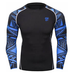 Vêtements de sport légers pour hommes, manches longues, rashguard MMA pour un soutien et une force améliorés - Product Image 1