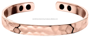 Candid Mfg Co กำไลข้อมือแม่เหล็ก,กำไลข้อมือทองแดงบริสุทธิ์ทำด้วยมือทองแดงธรรมชาติสร้อยข้อมือรักษาข้ออักเสบ - Product Image 6