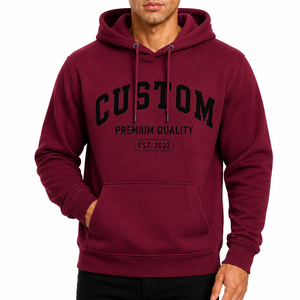 Nueva Sudadera con Capucha para Hombre, de Invierno, Gruesa, de Alta Calidad, de Algodón, Color Sólido, Impresión Digital, Logotipo Personalizado, Unisex - Product Image 6