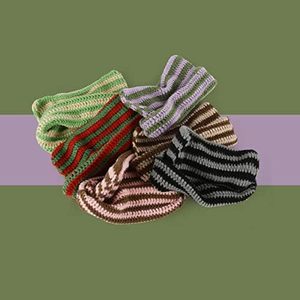 Bonnet en tricot à oreilles de chat rayé personnalisé de haute qualité, bonnet en tricot à cornes de diable carrées, vente en gros, fabricant OEM - Product Image 6