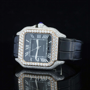 Reloj de Diamante Moissanite de Alta Calidad, Acabado Brillante, Correa de Acero Inoxidable Duradera, Estilo Moderno para Hombre y Mujer, Larga Duración - Product Image 6