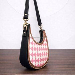 2026 Trending Hand Tooled Leather Handbags New Western Style Checkered Design <b>Boho</b> Gypsy Genuine Leather Shoulder <b>Bag</b> for Women - Product Image 6
