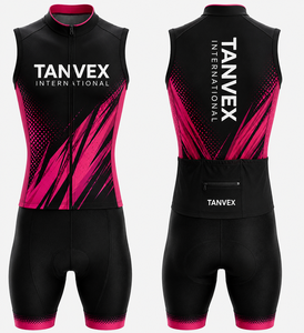 Nuevo Conjunto de Jersey de Ciclismo TANVEX INTERNATIONAL, Ecológico, Transpirable, Personalizable en Talla y Logotipo, con Impresión por Transferencia de Calor, Superventas - Product Image 1
