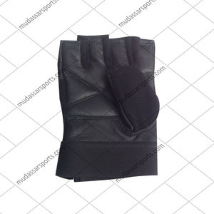 High Quality <b>Leather</b> Gym Workout <b>Gloves</b> with Non-Slip Breathable Design Half Finger for Weight Lifting Sports Unisex - Product Image 4