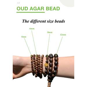Natural Vietnam Agarwood <b>Bracelet</b> 8mm 22 Beads Handmade Oud - Product Image 6
