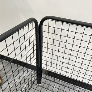 Cesta de almacenamiento plegable de malla metálica resistente, color negro, para pantalones, ropa, etc., con ruedas, para exhibición en supermercados y tiendas minoristas. - Product Image 2