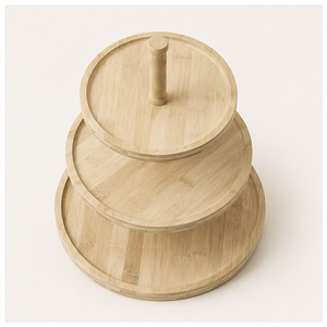 Wholesale Eco-Friendly 3 Tier Wood Cake <b>Stand</b> for Weddings and Parties Natural Wooden <b>Cupcake</b> Tower and Tiered Dessert Display - Product Image 3