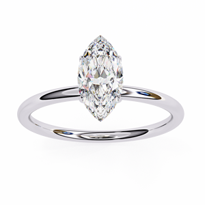 Anillo de Diamante de Corte Marquesa de 1 Quilate, Cultivado en Laboratorio, de Alta Calidad, Oro Sólido de 14k, Certificado IGI, Anillo de Compromiso o Boda - Product Image 3
