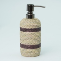 Distributeur de savon cylindrique en résine écologique, accessoire de salle de bain pour la maison et l'hôtel