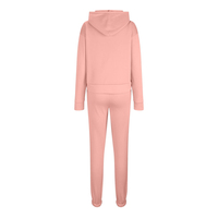 Ensemble de survêtement à capuche 2-en-1 pour femme, 100 % coton respirant, épais, imprimé uni, taille élastique, longueur intégrale, hiver