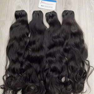 Proveedor de Cabello Natural, Cabello Ondulado Natural en Trama, Paquetes de Cabello Natural Doblemente Tramado, Color Negro Natural - Product Image 1