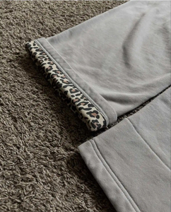 Pantalon de survêtement homme sur mesure OEM, 100 % coton, coupe ample, jambes larges, taille haute double, style jogger - Product Image 4