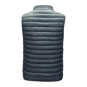 Gilet matelassé d'hiver pour homme avec logo personnalisé, sans manches, à fermeture éclair, respirant, imperméable et anti-plis - Product Image 3