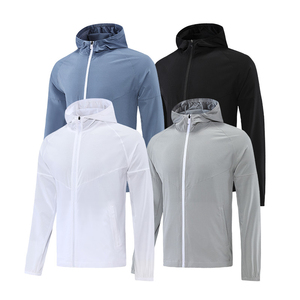 Nouvelle arrivée : veste coupe-vent légère et respirante avec capuche, fermeture éclair intégrale, quatre couleurs unies, imperméable. - Product Image 4