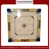 Jeu de Carrom Classique en Bois Massif Premium 26x26 Pouces, Surface Polie, Cadre Robuste, Écologique, Thème Religieux, Idéal pour les Fêtes