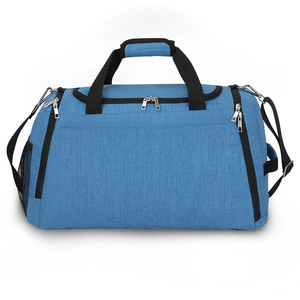 Sac de sport unisexe en nylon 30-40L, couleur unie, fermeture éclair, sac de fitness décontracté, poignée souple et durable - Product Image 1