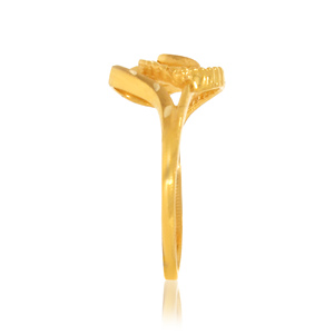 Luxury Gold Plated Spiral Swirl <b>Statement</b> <b>Ring</b> for Women Elegant Minimalist Contemporary Fashion Jewelry - Product Image 3
