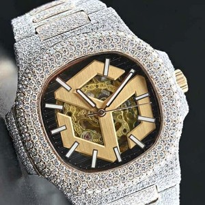 Luxury Stainless Steel Moissanite Diamond Iced Out <b>Watch</b> Men Women Fashion Wristwatch - Product Image 6