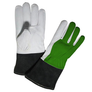 Gants de soudage TIG de sécurité industrielle en cuir pleine fleur de vachette, résistants à la chaleur, pour la lutte contre les incendies et le barbecue, avec manchette de sécurité - Product Image 5