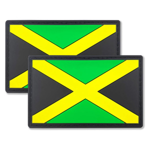 Parches de Encaje 3D de PVC y Goma con la Bandera de Jamaica para Bolsas, Sombreros y Textiles para el Hogar - Product Image 1