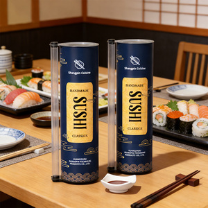 Caja de Cartón Kraft Ecológica Personalizada para Envasado de Sushi, Cilindro de Papel de Grado Alimenticio - Product Image 6