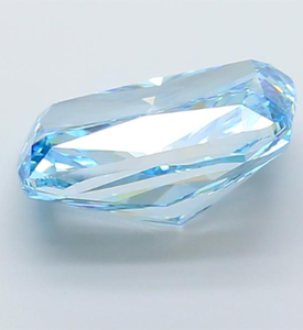 Diamante Cultivado en Laboratorio con Certificación IGI, Corte Cojín Alargado de 9.07 CT, Color Azul Intenso Fantasía, Claridad VVS2, Diamante CVD LG 728573396 ROYAL - Product Image 2