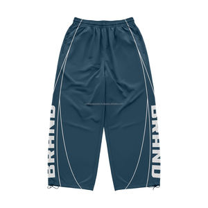 Conjunto de 2 piezas de cortavientos para hombre, talla grande personalizada, con cremallera, estilo urbano, chándal holgado - Product Image 5