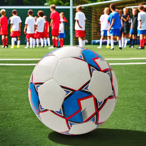 Venta al por mayor de balón de fútbol personalizable de cuero PVC unido térmicamente laminado a mano tamaño de fútbol 5 deportes al aire libre - Product Image 4