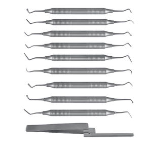 Manual Stainless Steel Dental Scaling <b>Tool</b> Kit 10 Pcs Reusable Set for Professional <b>Tooth</b> <b>Cleaning</b> Procedures - Product Image 5