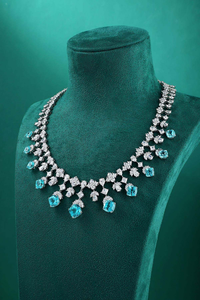 Collier pour femme en argent sterling 925 plaqué or, diamant de laboratoire certifié IGI, bijoux en ambre, luxe classique, cadeau de fête - Product Image 5