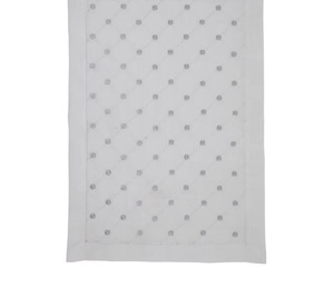 Wholesale Customized Modern White 100% Cotton Table <b>Runners</b> Embroidered Silver Dots <b>Washable</b> Durable Home Quang Thanh Embroidery - Product Image 4