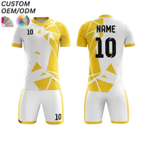 Maillot de football professionnel, uniforme d'équipe, sublimation personnalisable, respirant, 100% polyester, maille courte, séchage rapide
