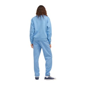 Pantalones Deportivos de Felpa Azul Claro para Mujer, Corte Recto, Cintura Media, Cordón Elástico, Largos, Casuales, 100% Algodón - Product Image 2