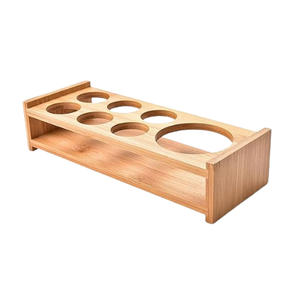 <b>Large</b> Selling Handmade <b>Cup</b> Glass Holder Pure Wood Glass Holder and Stand With Rope Handles From India - Product Image 5