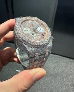 Reloj de Lujo para Hombre, Estilo Vintage, Mecánico, de 41 mm, con Diamantes Moissanite, Acero Inoxidable, Diamantes VVS de Alta Calidad - Product Image 2