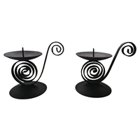 Support de bougie en fer doré poli et arrondi pour chambre à coucher, éclairage festif, décoration intérieure, idéal pour offrir