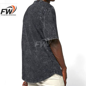 Camisetas de la Mejor Calidad con Lavado Ácido para Hombre, de Algodón y Poliéster, Diseño Ajustado y Ligero, Venta al Por Mayor - Product Image 6