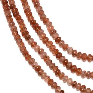 Cuentas Redondas Lisas de Cuarzo Rojo Natural, Cuentas de Cuarzo Rojo Natural en Forma de Rondelle - Product Image 4